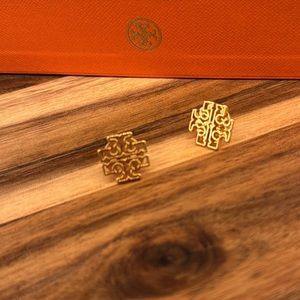 Tory Burch Britten Gold Stud Earrings